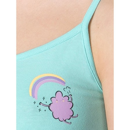 Майка для девочек, рост 146 см, цвет лазурный-4