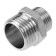 Nipple of the transition aqualink, 1/2 "x 3/8", external thread, nickel -plated brass