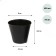 Pothes for seedlings, 400 ml, 8.5 × 8 × 5.5 cm, polyethylene 50 microns, black, Greengo