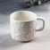 Ceramic "Swallows" white mug, 260 ml, white color