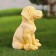 Garden figure "puppy" beige, 23x18x15cm