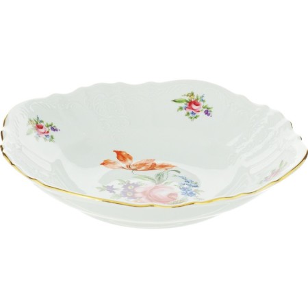 Round bernadotte salad, decor "Meissen bouquet", 23 cm-1
