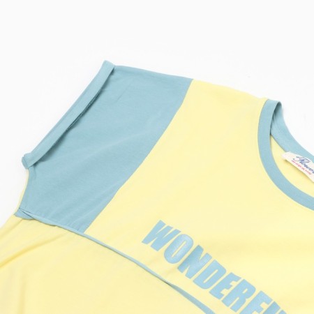 Kit for girls, yellow/mint color, height 134 cm-1