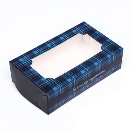 Folding box with a window for a marshmallow "best man", 25 x 15 x 7 cm-3