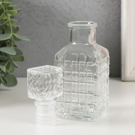 Diffusor for essential oils with a “square” lid 100 ml transparent 4.5x5x13.5 cm-2