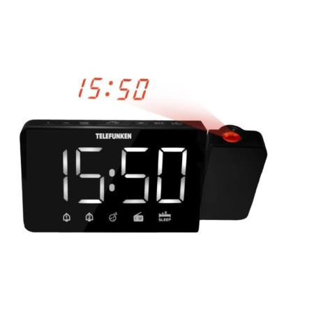 Electronic desktop watches, with an alarm clock, FM radio, projection, USB, 16.9 x 8.4 x 3.9 cm