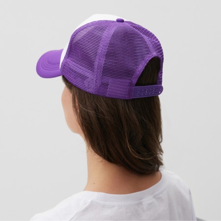 Baseball cap with minaku grid, color violet/white, rr 56-58-1