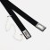 Women's belt, width 2.4 cm, metal buckle, black color
