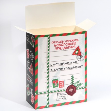 Folding box "Experient the holidays", 22 x 30 x 10 cm, new year-2