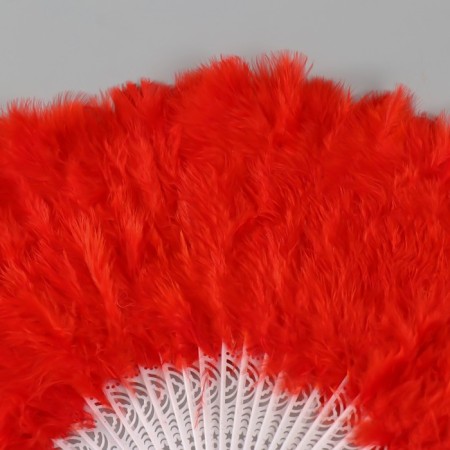 Fan plastic, pen "red" h = 26 cm 25 blades 3x50x26 cm-1
