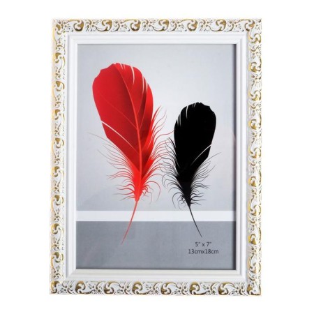 Photo frame plastic 13x18 cm "Valentine" white with a gold drawing 20.6x15.6 cm-4
