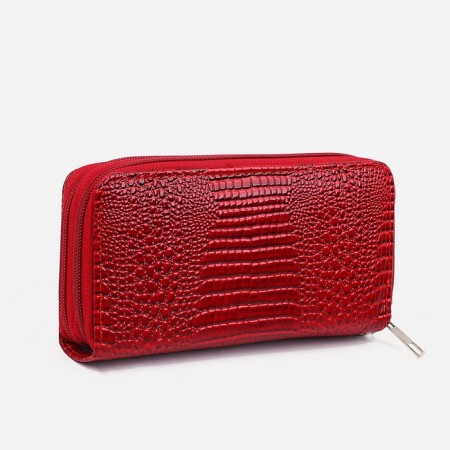 Women's wallet on lightning, red color-1