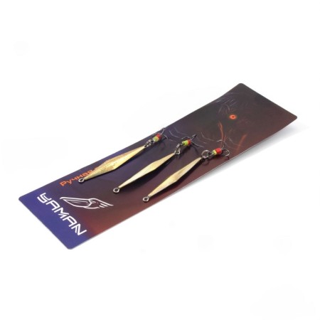 Vertical "Yaman" killer with a tee, size 40 mm, 3.5 g, brass color-3