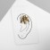 Earring "Kaff" Firefly, color black gold