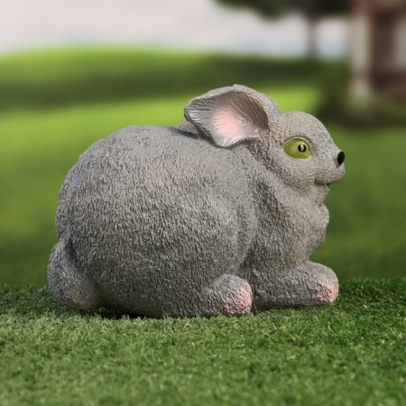 Garden figure "hare" gray, 16x18x16cm-2