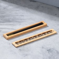 Penal for incense, 23 x 3.7 x 2cm, wood, with incense