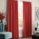 Set of curtains "Soft", size 145 x 270 cm - 2 pcs, grab - 2 pcs, red color