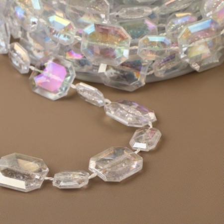 Beads on threads, with holography, 11 mm, 9 ± 1 m, transparent color-1