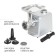 Pioneer MG110 meat grinder, electric, 2500 watts, 2.5 kg/min, reverse, 2 lattices, 1 nozzle, silver