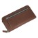 Women's wallet, metal zipper, size 9.5x19 cm, color brown shore