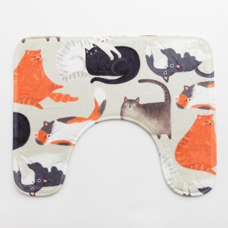 Bathroom mat Ethel "Cat", 50x40 cm, velor-1