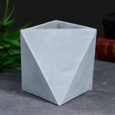 Kashpo concrete "abstraction" gray 9 x 9 x 9 cm
