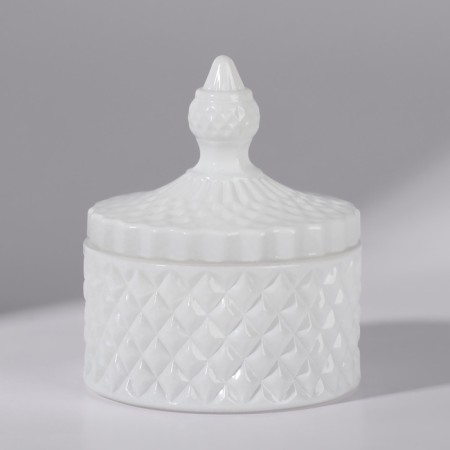 Organizer for storage, 1 section, with a lid, d = 8.3 × 10.5 cm, white color-5
