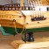 Souvenir medium “Vicksen” ship, side of light wood, sail mix, 42x49x10 cm