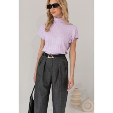 Women's turtleneck with short sleeve Eliseeva Olesya, size 52, purple color