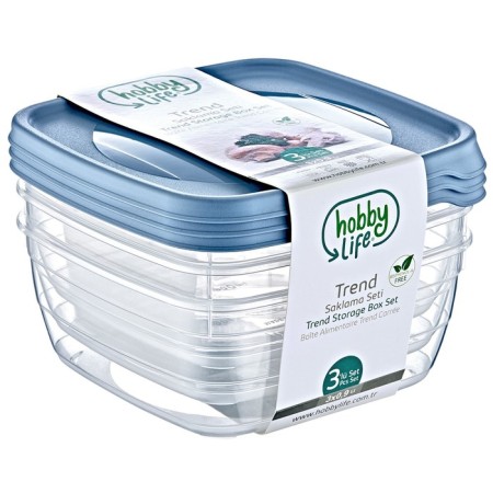 Set of food containers Hobbylife Trend, 0.9 l, 3 pcs, color mix