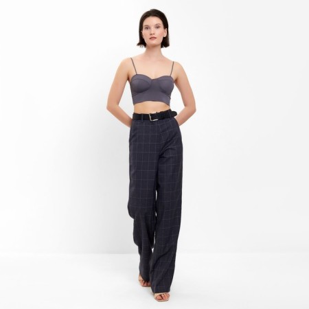 Women's pants in the Minaku cage: classic color gray, pr 44-4