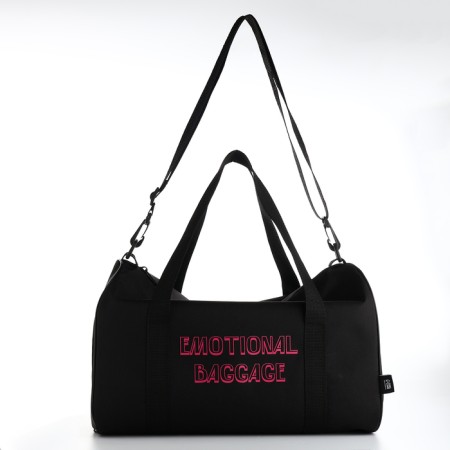 Female sports bag, textura, small size, black color