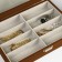 Decoration stand, wood, 8 cells, 34.8 × 25.7 × 7.5 cm, color gray color