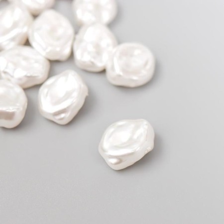 Beads for creativity plastic "Pearl of irregular shape" set of 15 pcs 1x1.3x0.6 cm