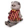 Soft toy "Basik", in a striped vest, 30 cm