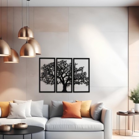 Nast -wall decor, panel for the interior "tree", 3 modules 57 x 27 cm-3
