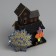 LED suspension "House with a black cat" 9 × 12 × 6 cm, plastic, batteries LR1130X3, glow warm white