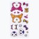 Keychain for keys with stickers in the Kuromi set, 4.9 x 10 cm