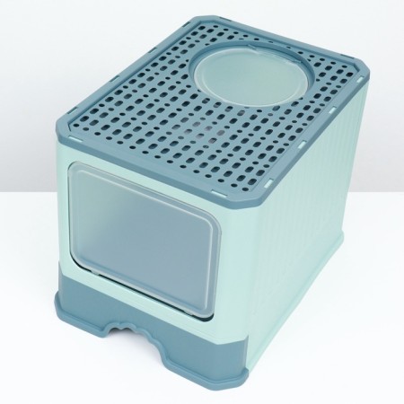 Closed toilet 50 x 40 x 40 cm with a retractable pallet, green-6