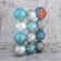 Set of balls plastic D-6 cm, 12 pcs "Festive salute" silver-blue