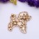 Brooch "Dog" Poodle, colored in gold