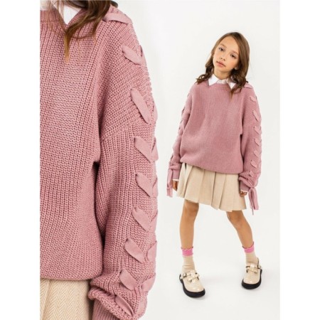 Свитер для девочки Amarobaby Knit Wear, рост 146 см, цвет пудровый