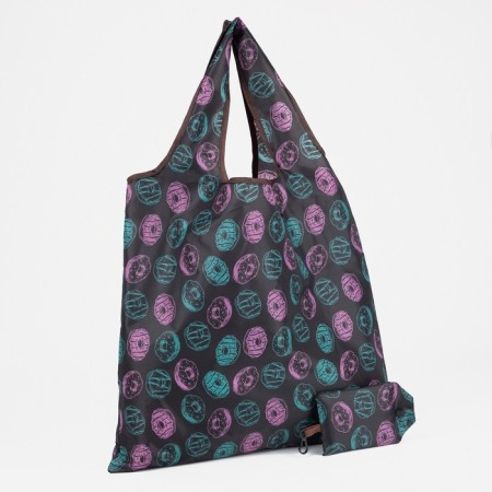 Household bag without fastener, gray/multi -colored color