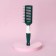The comb massage, rubberized handle, ventilated, 4.5 × 22.5 cm, green/white color