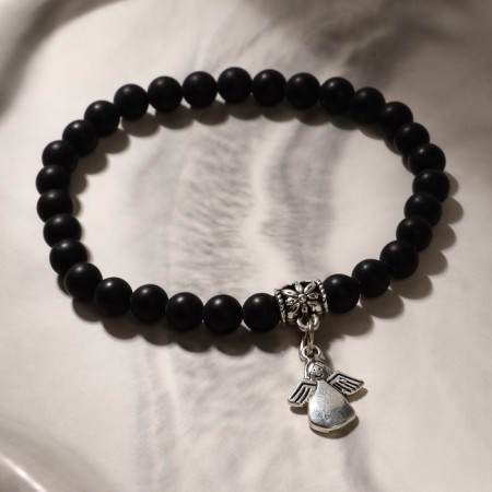 Bracelet with a suspension Mix Shar No. 6 "Shungit", 5.5cm-4