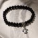 Bracelet with a suspension Mix Shar No. 6 "Shungit", 5.5cm