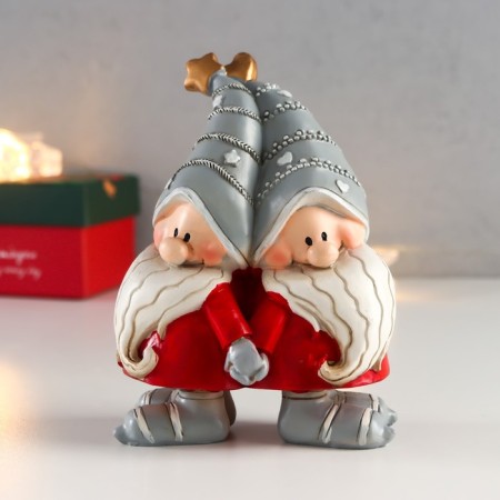 Souvenir Polystone "Grandfather Frost Back to the back" 12.5x6x9.5 cm