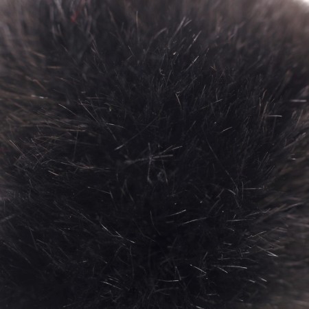 Pompon artificial fur "black" d = 7 cm-1