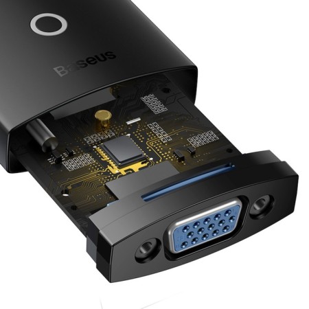 Adapter Baseus, HDMI-VGA, black-5