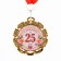Jubilee medal with the ribbon "25 years. Flowers", D = 70 mm